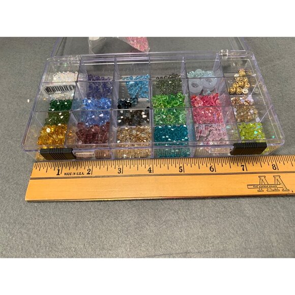 Box of Assorted Czech Crystal Beads In Vibrant Colors - Picture 7 of 10